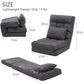 14-Position Adjustable Wide-Seat Floor Chair with Pillow – Folding Floor Lounger for Gaming, Reading & Relaxing
