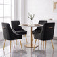Luxury Velvet Chairs with Gold Metal Legs, Beige High-Back Design – Perfect for Dining Room, Kitchen, or Vanity