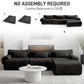 126in Sectional Boneless Couch L Shaped Convertible Modular Sofa No Assembly