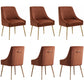 Luxury Velvet Chairs with Gold Metal Legs, Beige High-Back Design – Perfect for Dining Room, Kitchen, or Vanity