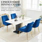 Luxury Velvet Chairs with Gold Metal Legs, Beige High-Back Design – Perfect for Dining Room, Kitchen, or Vanity