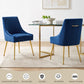 Luxury Velvet Chairs with Gold Metal Legs, Beige High-Back Design – Perfect for Dining Room, Kitchen, or Vanity