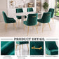 Luxury Velvet Chairs with Gold Metal Legs, Beige High-Back Design – Perfect for Dining Room, Kitchen, or Vanity