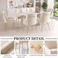 Luxury Velvet Chairs with Gold Metal Legs, Beige High-Back Design – Perfect for Dining Room, Kitchen, or Vanity