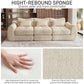 FLOGUOR 102" Modular Boneless Couch – Convertible Sofa Bed with Deep Seat & Cloud-Like Comfort