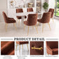 Luxury Velvet Chairs with Gold Metal Legs, Beige High-Back Design – Perfect for Dining Room, Kitchen, or Vanity