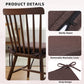 Soft D-Shaped Chair Cushions (Set of 2) Thick Seat Pads with Ties & Removable Cover