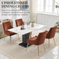 Luxury Velvet Chairs with Gold Metal Legs, Beige High-Back Design – Perfect for Dining Room, Kitchen, or Vanity