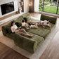 FLOGUOR 102" Modular Boneless Couch – Convertible Sofa Bed with Deep Seat & Cloud-Like Comfort