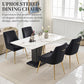 Luxury Velvet Chairs with Gold Metal Legs, Beige High-Back Design – Perfect for Dining Room, Kitchen, or Vanity