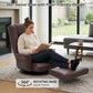 360° Swivel Floor Chair, 14-Position Adjustable Backrest & Footrest