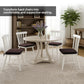 Soft D-Shaped Chair Cushions (Set of 2) Thick Seat Pads with Ties & Removable Cover