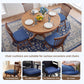 Soft D-Shaped Chair Cushions (Set of 2) Thick Seat Pads with Ties & Removable Cover