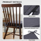 Soft D-Shaped Chair Cushions (Set of 2) Thick Seat Pads with Ties & Removable Cover
