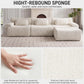 126in Sectional Boneless Couch L Shaped Convertible Modular Sofa No Assembly