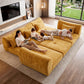 FLOGUOR 102" Modular Boneless Couch – Convertible Sofa Bed with Deep Seat & Cloud-Like Comfort