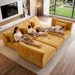 FLOGUOR 102-inch modular boneless couch and convertible sofa bed for living room lounging