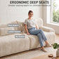126in Sectional Boneless Couch L Shaped Convertible Modular Sofa No Assembly