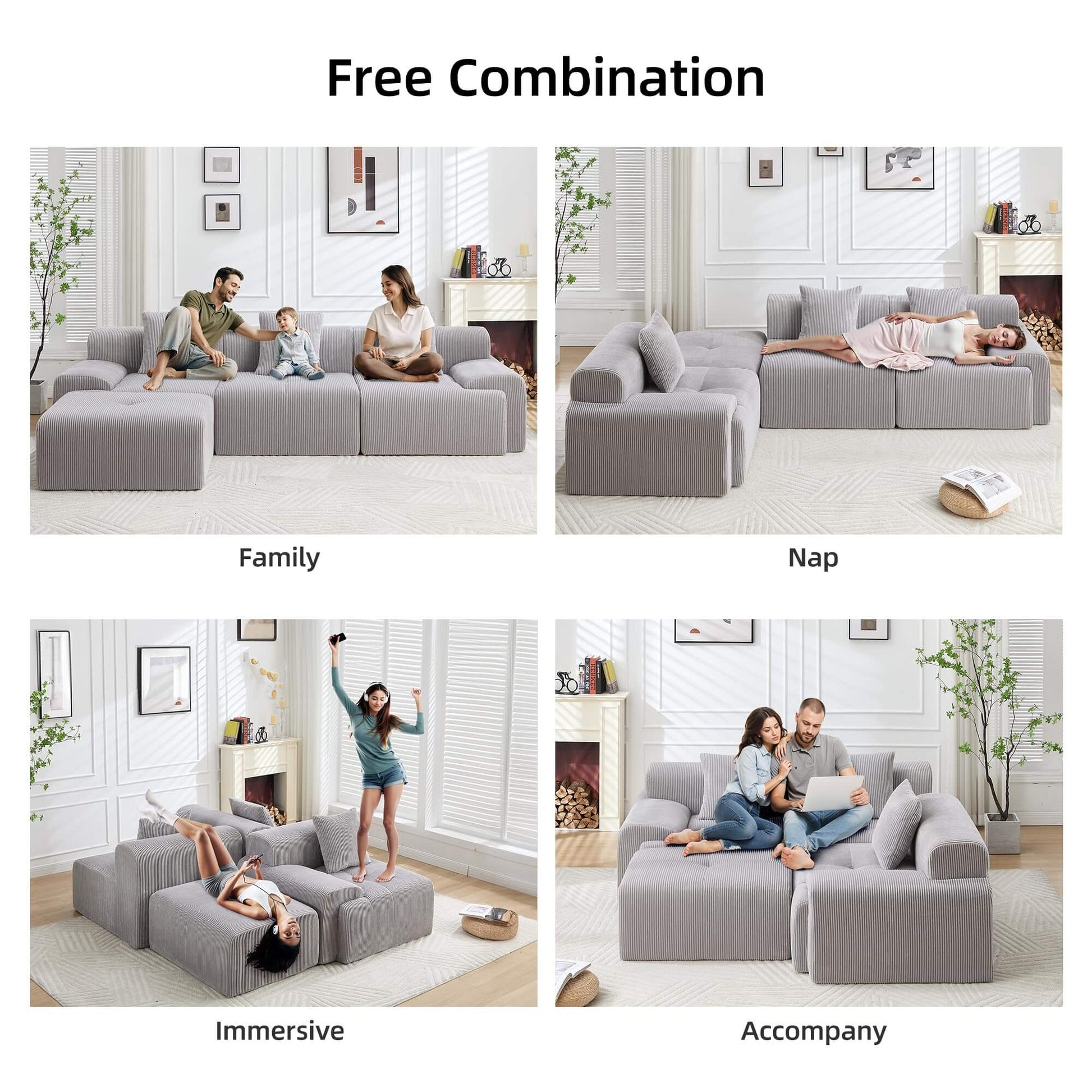 Scandi style sponge sofa