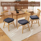 Soft D-Shaped Chair Cushions (Set of 2) Thick Seat Pads with Ties & Removable Cover