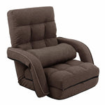 FLOGUOR folding floor chair with pillow and armrests