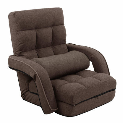 Adjustable Floor Chair with Pillow & Armrests