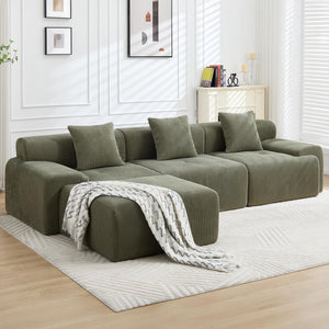 green sectional sofa