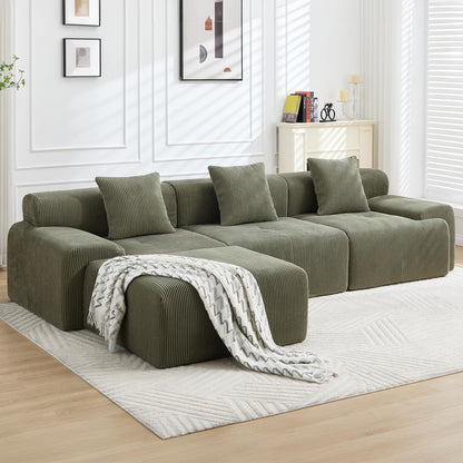 green sectional sofa