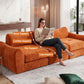FLOGUOR 102" Modular Boneless Couch – Convertible Sofa Bed with Deep Seat & Cloud-Like Comfort
