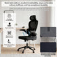Ergonomic Mesh Office Chair High Back Desk Chair with Adjustable Headrest & Lumbar Support, Flip-Up Armrests