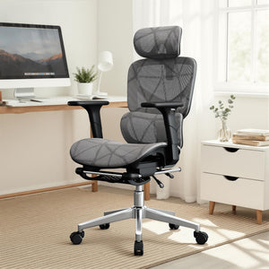 Premium Adjustable Mesh Ergonomic Desk Chair with Headrest & Adjustable Armrests