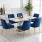 Luxury Velvet Chairs with Gold Metal Legs, Beige High-Back Design – Perfect for Dining Room, Kitchen, or Vanity