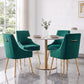 Luxury Velvet Chairs with Gold Metal Legs, Beige High-Back Design – Perfect for Dining Room, Kitchen, or Vanity