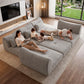 FLOGUOR 102" Modular Boneless Couch – Convertible Sofa Bed with Deep Seat & Cloud-Like Comfort