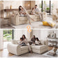 FLOGUOR 102" Modular Boneless Couch – Convertible Sofa Bed with Deep Seat & Cloud-Like Comfort