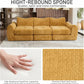 FLOGUOR 102" Modular Boneless Couch – Convertible Sofa Bed with Deep Seat & Cloud-Like Comfort
