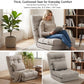 14-Position Adjustable Wide-Seat Floor Chair with Pillow – Folding Floor Lounger for Gaming, Reading & Relaxing