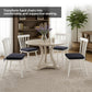 Soft D-Shaped Chair Cushions (Set of 2) Thick Seat Pads with Ties & Removable Cover