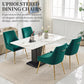 Luxury Velvet Chairs with Gold Metal Legs, Beige High-Back Design – Perfect for Dining Room, Kitchen, or Vanity