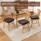 Soft D-Shaped Chair Cushions (Set of 2) Thick Seat Pads with Ties & Removable Cover
