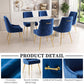 Luxury Velvet Chairs with Gold Metal Legs, Beige High-Back Design – Perfect for Dining Room, Kitchen, or Vanity
