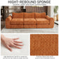 FLOGUOR 102" Modular Boneless Couch – Convertible Sofa Bed with Deep Seat & Cloud-Like Comfort