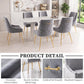 Luxury Velvet Chairs with Gold Metal Legs, Beige High-Back Design – Perfect for Dining Room, Kitchen, or Vanity