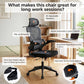 Ergonomic Mesh Office Chair High Back Desk Chair with Adjustable Headrest & Lumbar Support, Flip-Up Armrests