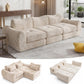 FLOGUOR 102" Modular Boneless Couch – Convertible Sofa Bed with Deep Seat & Cloud-Like Comfort
