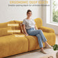 126in Sectional Boneless Couch L Shaped Convertible Modular Sofa No Assembly