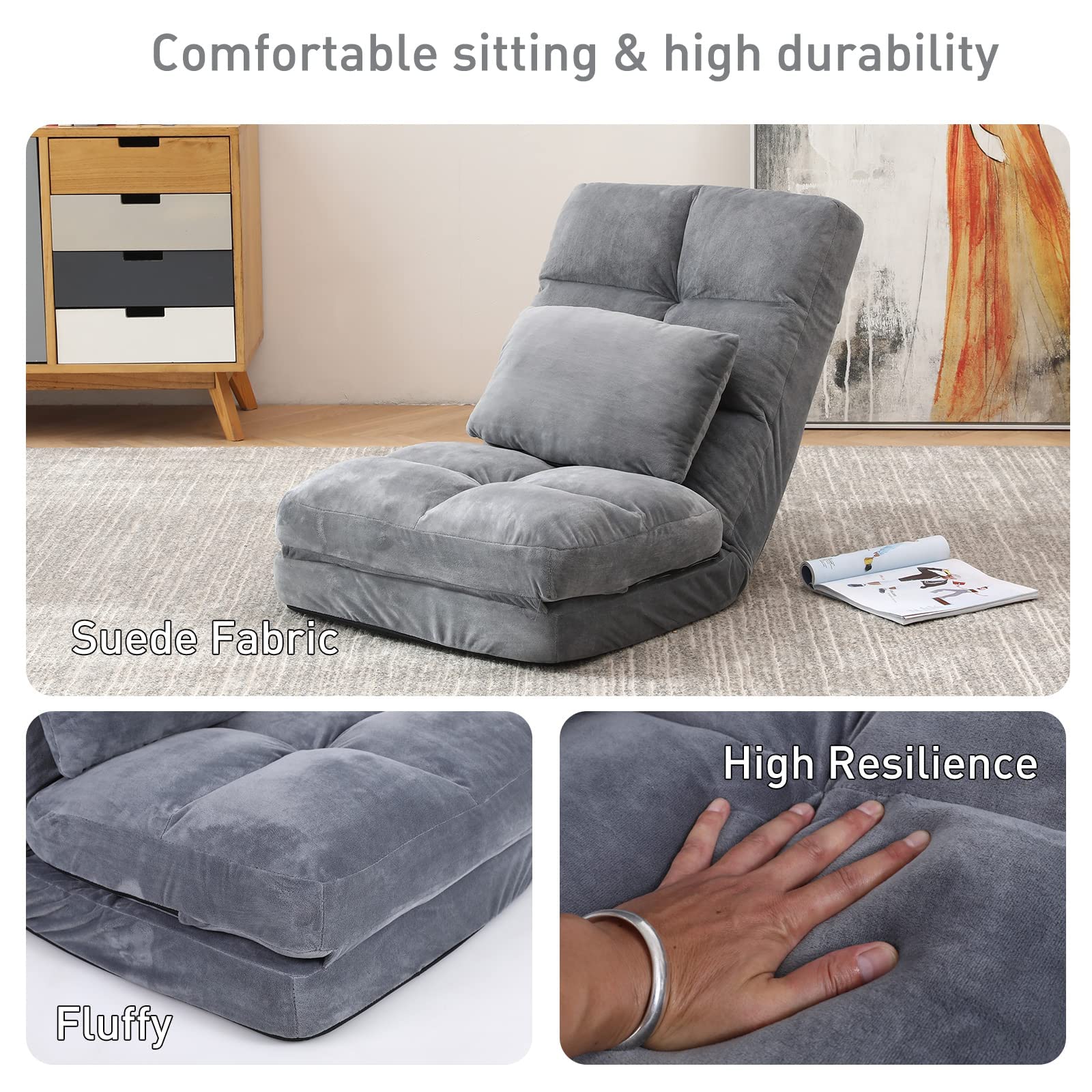floor chair, foldable floor chair, lazy sofa chair