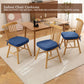 Soft D-Shaped Chair Cushions (Set of 2) Thick Seat Pads with Ties & Removable Cover