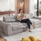 FLOGUOR 102" Modular Boneless Couch – Convertible Sofa Bed with Deep Seat & Cloud-Like Comfort