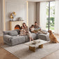 126in Sectional Boneless Couch L Shaped Convertible Modular Sofa No Assembly